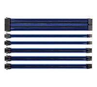 Thermaltake TtMod Kit de Cable de alimentación de extensión de Manga ATX/EPS/PCI-E de 8 Pines PCI-E de 6 Pines con peines, Azul/Negro AC-035-CN1NAN-A1