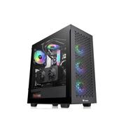 Thermaltake V350 TG ARGB Air Black | PC-Chassis | Mid-Tower-ATX-Case | Vidrio Templado de 4 mm | 4 Ventiladores Incluidos | Negro