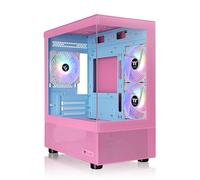 Thermaltake View 170 TG ARGB m-ATX Chasis; 3 ventiladores ARGB Lite de 120 mm incluidos; soporte de radiador de 280 mm; espacio de GPU de 340 mm; altura máxima del enfriador de aire de 160 mm; rosa