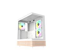 Thermaltake View 270 Plus WS ARGB | Caja Mid Tower ATX | Cristal Templado con Acabado de Madera | Admite Radiador de 360mm | 3 Ventiladores ARGB 120mm Preinstalados | USB 3.2 Gen 2 Tipo-C | Blanco