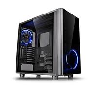 Thermaltake View 31 Caja de computadora para Juegos con certificación TT LCS de Vidrio Templado Dual SPCC ATX Mid Tower con 2 Ventiladores Riing LED Azules preinstalados CA-1H8-00M1WN-00