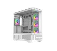 Thermaltake View 370 TG ARGB | Mid Tower ATX | Blanco Nieve | Doble Cámara, Conectores Ocultos, SF360 ARGB PWM Reverse + SF120 ARGB PWM Preinstalados, Radiadores De 360 mm