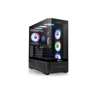 Thermaltake View 370 TG ARGB | Mid Tower ATX | Negro | Doble Cámara, Conectores Ocultos, SF360 ARGB PWM Reverse + SF120 ARGB PWM Preinstalados, Radiadores De 360 mm