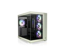 Thermaltake View 380 TG ARGB | Mid Tower ATX | Verde Matcha | Doble Cámara, Conectores Ocultos, 4 Ventiladores ARGB Lite De 120 mm Preinstalados, Radiador 360 mm Superior / 280 mm Lateral