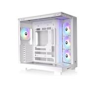 Thermaltake View 380 XL TG ARGB | Semitorre ATX Doble Cámara | Placas Base de Conectores Ocultos | 4 Ventiladores ARGB 120mm Preinstalados | Admite Radiador 360mm Superior y Lateral | Blanco Nieve