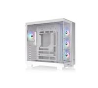 Thermaltake View 380 XL TG ARGB | Semitorre ATX Doble Cámara | Placas Base de Conectores Ocultos | 4 Ventiladores ARGB 120mm Preinstalados | Admite Radiador 360mm Superior y Lateral | Blanco Nieve