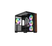 Thermaltake View 380 XL WS ARGB | Mid Tower ATX | Negro | Detalles De Madera, 4 Ventiladores ARGB Lite De 120 mm Preinstalados (3 Reverse + 1 Estándar), Radiadores De 360 mm