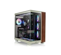 Thermaltake View 380 XL WS ARGB | Mid Tower ATX | Verde Matcha | Detalles De Madera, 4 Ventiladores ARGB Lite De 120 mm Preinstalados (3 Reverse + 1 Estándar), Radiadores De 360 mm