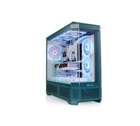 Thermaltake View 600 TG | Full Tower E-ATX | Diseño Panorámico con 4 Paneles de Cristal Templado | Compatible con Radiadores de hasta 420mm y 10 Ventiladores de140 mm | Verde Azulado Transformador