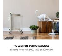 Thermaxx Retroheat Radiador de aceite 2000W Ruedas Taupe Klarstein