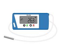 ThermElc Registrador de temperatura con sensor externo, informe PDF y EXCEL, USB Data Logger Big Screen, alarma LED, 35000 mediciones, impermeable, calibrado para laboratorio/clínica (TE-04 ET 1PCS)