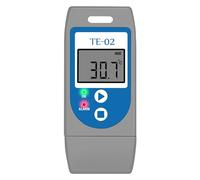 ThermElc TE-02 gris Registrador de datos de temperatura, informes auto en PDF/CSV,grabadora USB reutilizable con certificado de calibración,comparación de múltiples dispositivos,Apto para farmacias