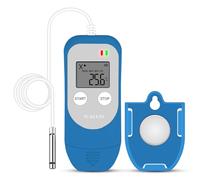 ThermElc TE-03 ETH Registrador de Datos de Temperatura y Humedad con sonda externa, cálculo MKT,32000 puntos, grabadora reutilizable USB con PDF/CSV automático para refrigeración médica, laboratorio