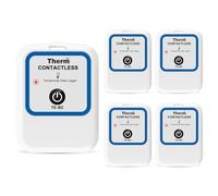 ThermElc TE-B2 5-Pack Registradores de datos de temperatura Bluetooth, kit de mapeo de temperatura para almacenes con trazabilidad, sensor inalámbrico de alta precisión para la cadena de frío