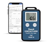 ThermElc TE-B3 TH Registrador de datos de temperatura y humedad inalámbrico con pantalla LCD, precisión de ±0,3 ℃, comparación de datos de varios dispositivos
