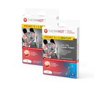 ThermHot - Parche térmico para cuello, espalda y hombro, 2 x 4 parches, difusión de calor hasta 40 °C - Acción de calentamiento prolongada - Confort muscular - Calambres y molestias articulares