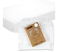 Thermikoa Salvababas Bebe Capazo, Pack de Muselinas de Algodón para Proteger el Colchón y el Hombro, Multiusos, Paños Lactancia Doble Capa de Tela de Muselina y Rizo Algodón (Kit Bajera + 2Salvababas)