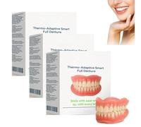 Thermo-Adaptive Smart Full Dentur - Premium Dentures Silicone Reline Kit, Silicone Reline Denture Set, Soft Denture Reline Kit for Men Women, Lower Dentures Ideal for Comfort and Beauty (3)