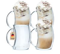 Thermo Glas Set Kaffeeglas Teeglas Isoliert mit Henkel 200ml