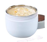 Thermo-Lebensmittelbehälter,600ml Leckdichte Edelstahl Suppentasse Mit Löffel Und Silikongriff - Wiederverwendbare Suppen-Isolierkanne | Für Büroangestellte Und