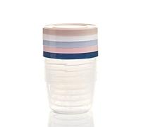 THERMOBABY 5 cajas de almacenamiento de 250 ml, aptas para microondas, congelador, lavavajillas y herméticos, apilables con graduación, fabricados en Francia