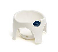 THERMOBABY - Anillo de baño para bebé Aquafun - Asiento de baño cómodo, divertido y estable - Diseño ergonómico - Molino de agua - Fácil instalación - De 7 a 16 meses - Fabricado en Francia - Blanco
