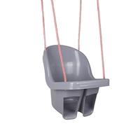 Thermobaby - Asiento de Columpio para niños pequeños (24 a 72 Meses, hasta 30 kg, con Cuerda y Anillos de Montaje, Color Gris