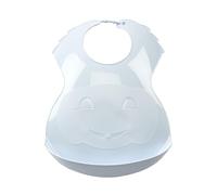 Thermobaby - Babero semirrígido con recuperador, fabricado en Francia, diseño de flores azules