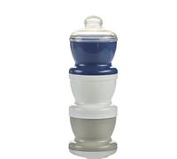 THERMOBABY - Cajas de transporte de leche con tapa - Comida de bebé - Práctica - Hecho en Francia - Azul Océano