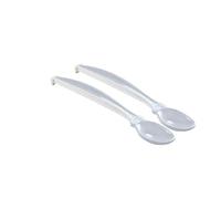 Thermobaby - Juego de 2 cucharas suaves con flor azul