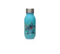 Thermobaby Lilo & Stitch Botella De Agua Térmica Infantil 430 Ml Azul Sin Bpa, Doble Pared, Tapa Hermética De Rosca, Asa Ergonómica