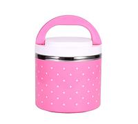 Thermobehälter für Essen, Edelstahl Warmhaltebox Speisebehälter Thermosspeisebehälter Thermobecher Essensbehälter Lunchbox Lunchbox für Erwachsene & Kinder 630ml Rosa