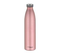 Termo de acero inoxidable TC Bottle de 1,00 l, color oro rosa, 12 horas de calor/24 h frío, absolutamente hermética para la escuela, la oficina, para beber directamente de acero inoxidable, botella de