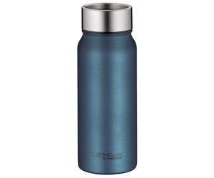 THERMOcafé by THERMOS TC DRINKING MUG Blue mat 0,50 l, taza térmica de acero inoxidable, taza de café para llevar, a prueba de fugas, 9 horas caliente 18 horas frío, apto para lavavajillas, sin BPA