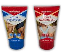 Thermofect Pack 2 × 150 ml - Gel Activo REFRESCANTE con Mentol + Gel Activo CALOR Intensivo con Aceites Esenciales | Alivio Muscular Antes-Durante-Después del Deporte