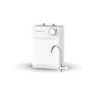 Thermoflow UT5SETOVALIS Depósito de Agua para Debajo del Fregadero (5 L, con Grifo de Baja presión), Acero Inoxidable y Blanco