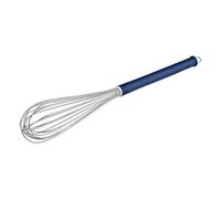 Thermohauser 5000145065 Varillas para batir (Acero Inoxidable), 50 cm de Longitud, Mango de plástico Azul y Colgador, con 16 Trabillas Poliamida