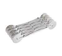 Thermohauser 5000268845 Cortador de Masa (Acero Inoxidable) 5 Piezas, Corte onduladas y Lisas, tamaño de la Rueda 5,5 cm