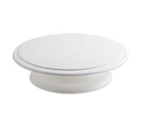 Thermohauser 8300020012 Plato para Tartas de ABS Blanco, Redondo, diámetro 33 x 9 cm, con rodamiento de Bolas, Plástico