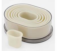 Thermohauser 8300031478 - Juego de moldes para galletas (nailon), diseño de corazón y liso, color blanco 4,5-12,3 cm, 7 piezas.