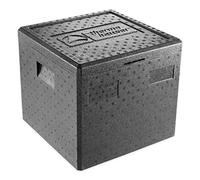 thermohauser - Caja térmica para pizza, de EPP, con tapa, 37,5 litros, 41 x 41 x 36 cm, para entrega de pizzas, color negro