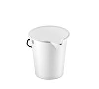 thermohauser Cubo de medición (plástico LDPE), escala y boquilla, diámetro 28 cm, 10 L