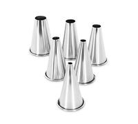 thermohauser Juego de boquillas de acero inoxidable, tamaño de la boquilla: XXL, 4 a 15 mm, diámetro de salida, altura 50 mm, 6 piezas, metálicas