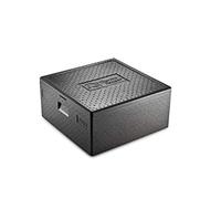 thermohauser Thermobox - Caja térmica para pizza (con tapa, 64,5 L, 59,5 x 59,5 x 28,5 cm), color negro