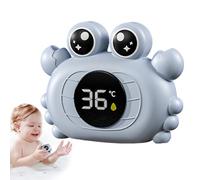 Thermomètre De Bain Bébé Étanche - Jauge De Température En Forme De Crabe Ou Canard Jaune | Affichage Lumineux Bleu/rouge/vert, Sûr Et Silencieux Pour, Salle De Bain Et Hôtels