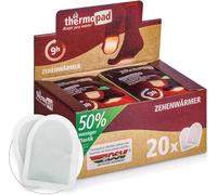 THERMOPAD Calentadores de Dedos - 20 Pares - Calor Natural hasta 8 Horas - para Todos los Zapatos - Activado por Aire inmediatamente