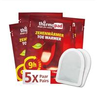 THERMOPAD Calentadores de Dedos - 5 Pares - Calor Natural hasta 8 Horas - para Todos los Zapatos - Activado por Aire inmediatamente