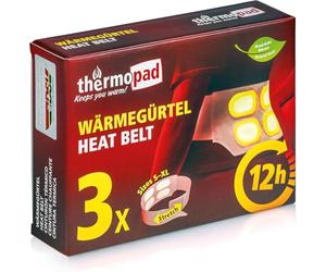 THERMOPAD CINTURÓN TÉRMICO: 3 Piezas - Talla S-XL - 12 Horas de Calor Naturale - Activado por Aire - Uso inmediato