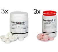 Thermoplan Negro & Blanco 4C Cápsula Set Limpieza para Tres Meses