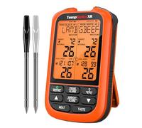 ThermoPro Termómetro inalámbrico para carne TempSpike XR hasta 300 m, con 2 sondas ultradelgadas para carne, termómetro digital inteligente para carne inalámbrico